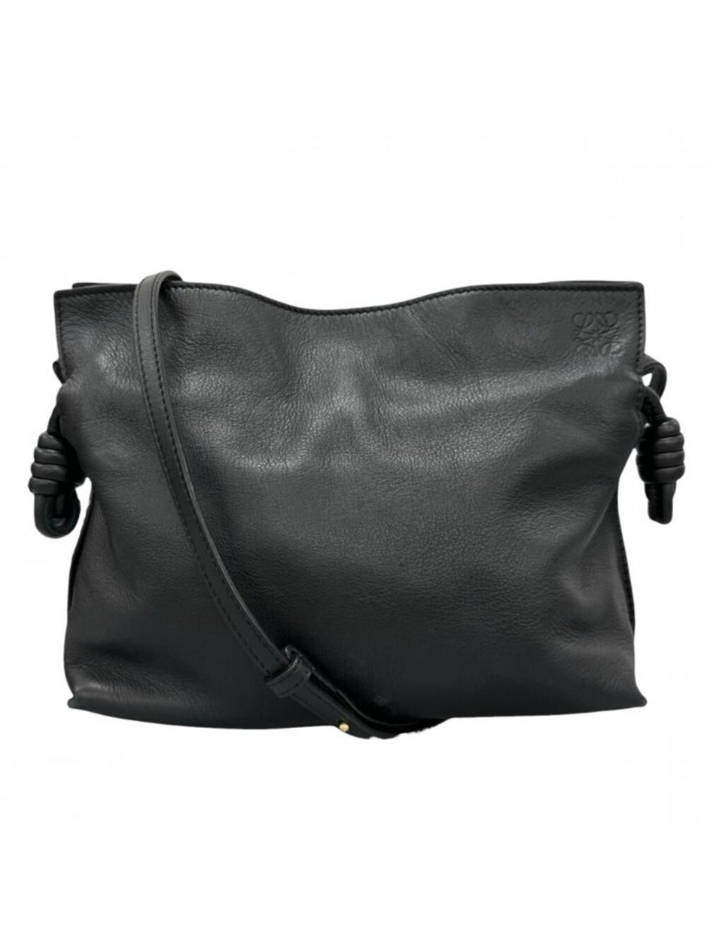 Loewe 2-Way Anagram Logo Flamenco Clutch Mini Shoulder Bag Crossbody Leather